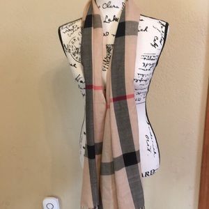 Plaid scarf/ wrap